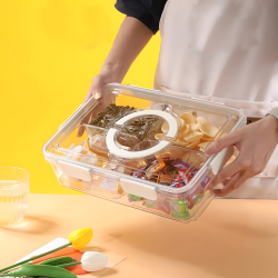 4-Compartment Plastic Tupperware